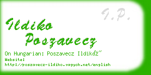 ildiko poszavecz business card